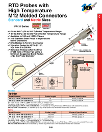 Thumbnail of document Data Sheet - PR-31 RTD Probes w/High Temperature Molded M12 Connectors